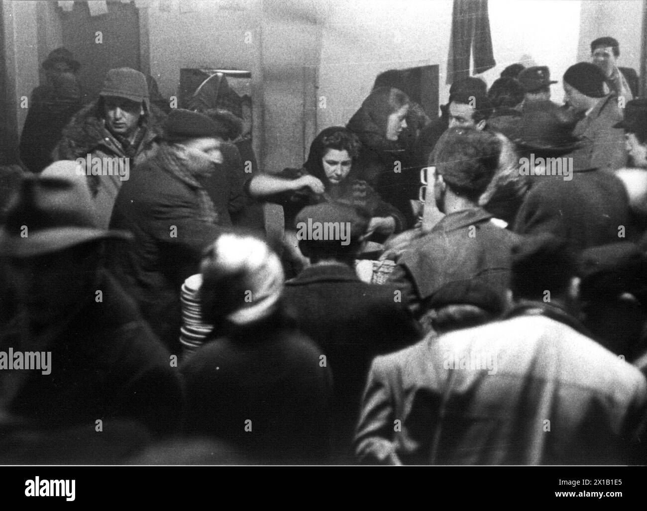 Hungary 1956, Social Kitchen for Hungarian refugees, 1956 - 19560101 PD2778 - Rechteinfo: Rights Managed (RM) Stock Photo