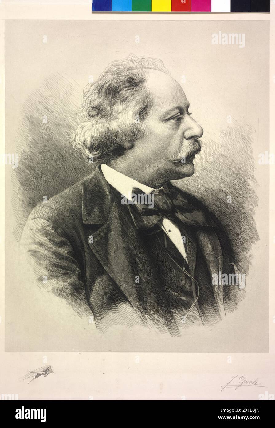 Goldmark, Karl, etching by Jakob Groh. Remarque print (grasshopper), - 19300101 PD24228 - Rechteinfo: Rights Managed (RM) Stock Photo
