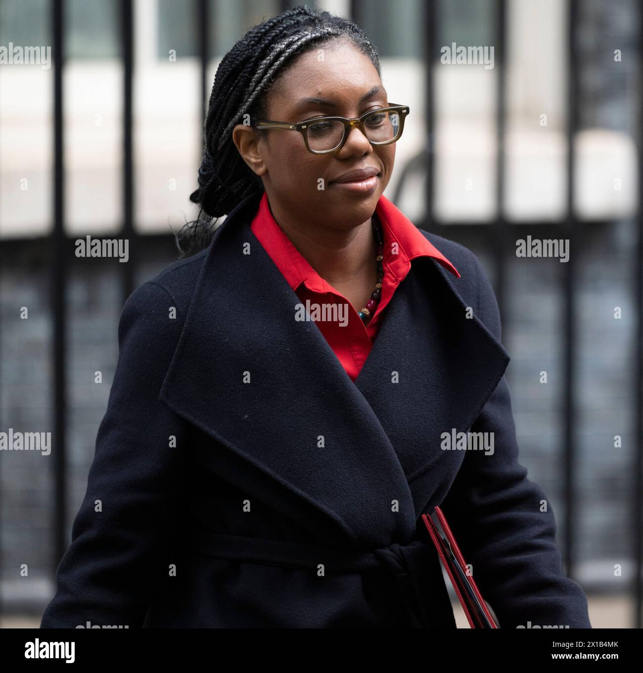 Downing Street, London, UK. 16th Apr, 2024. Kemi Badenoch MP, Secretary of State for Business and Trade leaves 10 Downing Street after weekly cabinet meeting. Credit: Malcolm Park/Alamy Live News Stock Photo