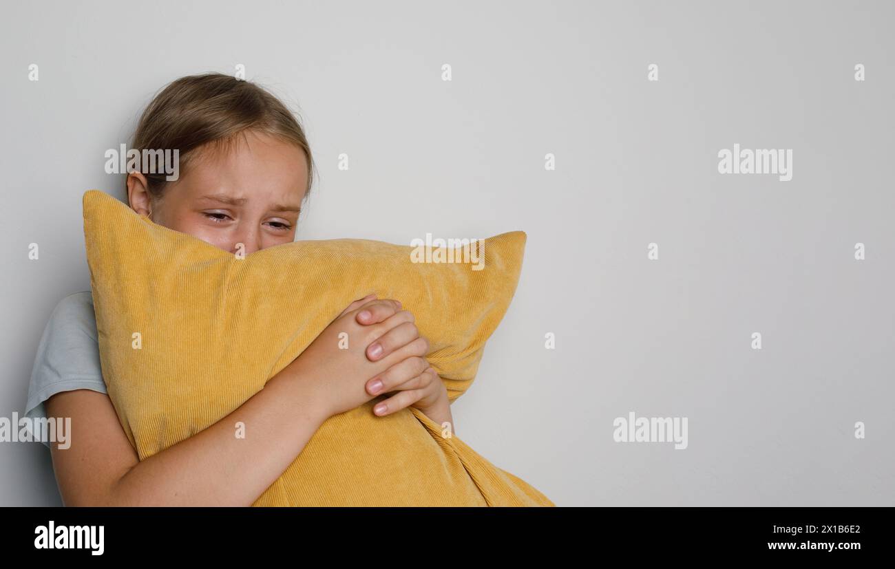 Portrait of young girl crying Stock Photo