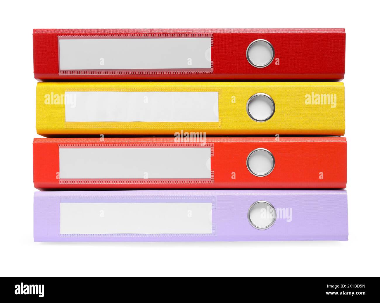 Many bright office folders isolated on