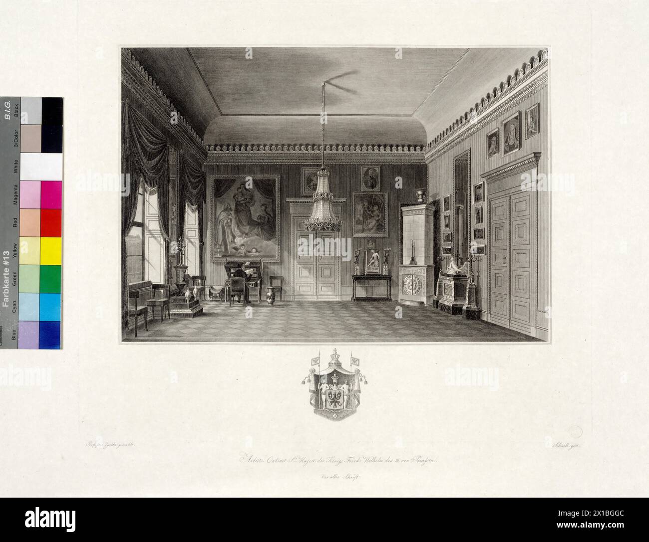 Workroom of King Friedrich William III of Prussia, view of the room in