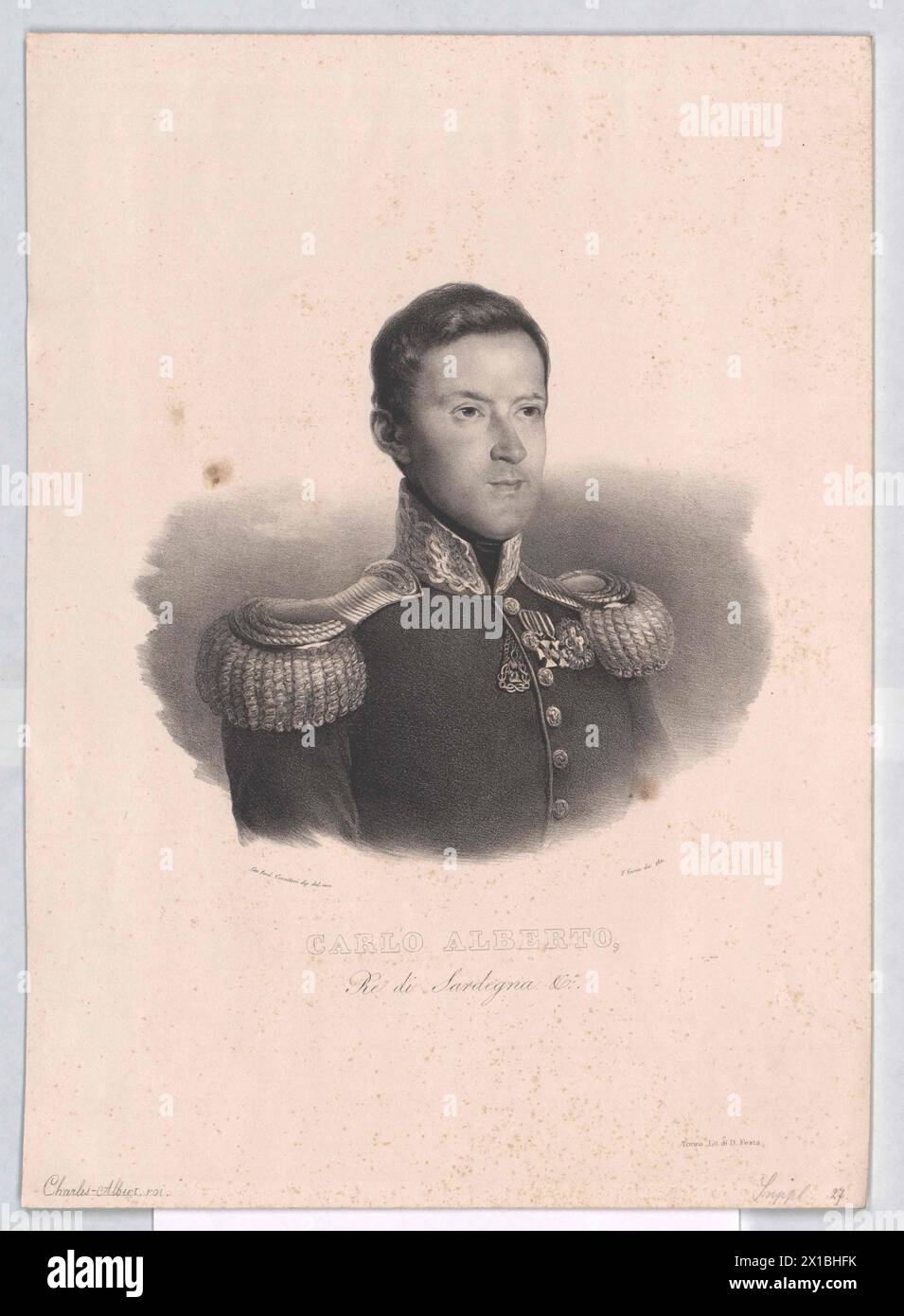Charles Albert, King of Sardinia, - 19830422 PD66979 - Rechteinfo: Rights Managed (RM) Stock Photo