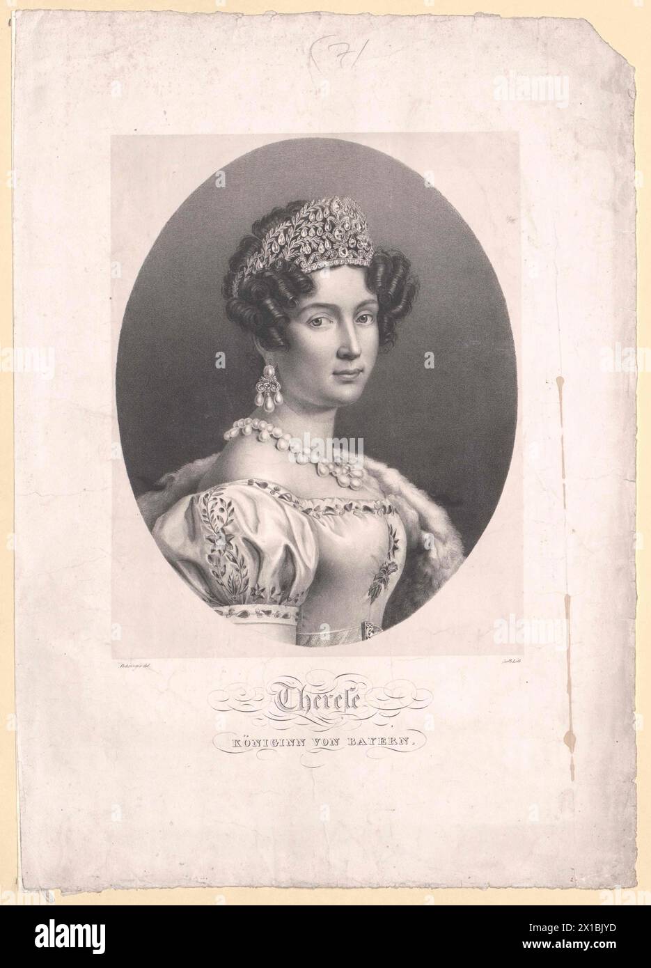 Therese, Princess of Saxe-Hildburghausen (1792-1854), - 19830422 PD81081 - Rechteinfo: Rights Managed (RM) Stock Photo