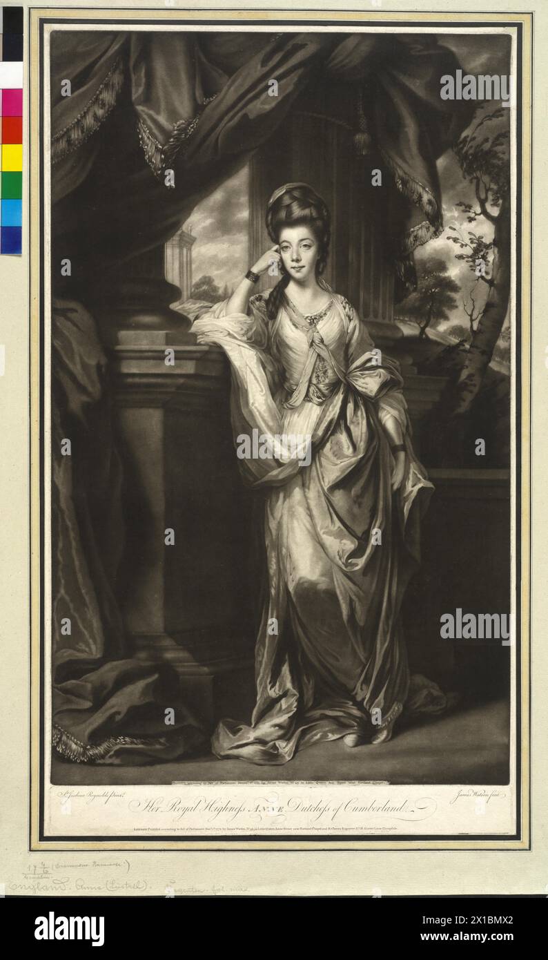 Luttrell, Anne, mezzotint by James Watson based on a painting by Jehoshua Reynolds, - 17730101 PD0019 - Rechteinfo: Rights Managed (RM) Stock Photo