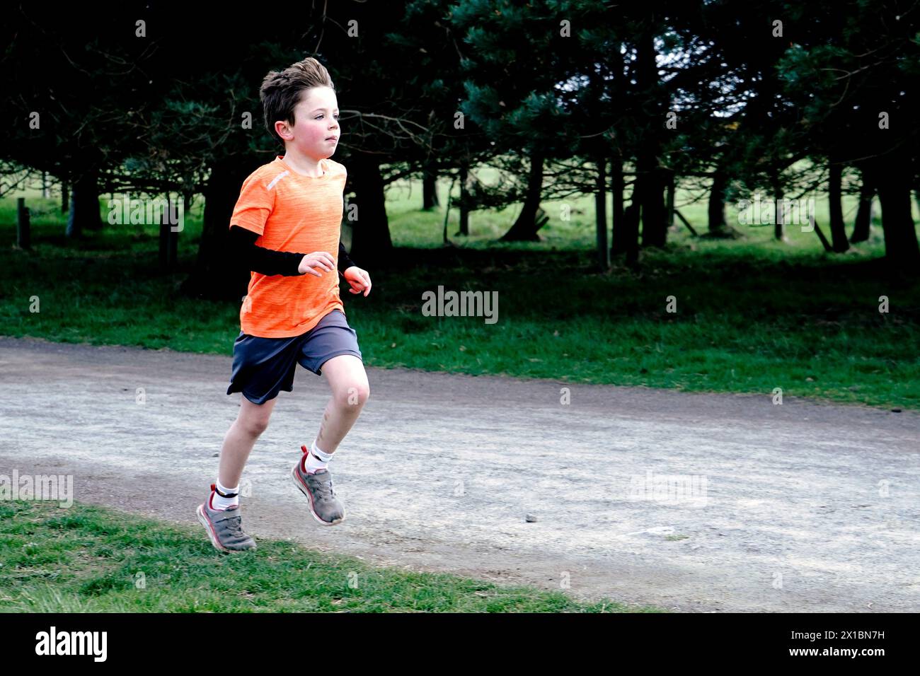 Parkrun at Montrose, Angus, Scotland Stock Photo