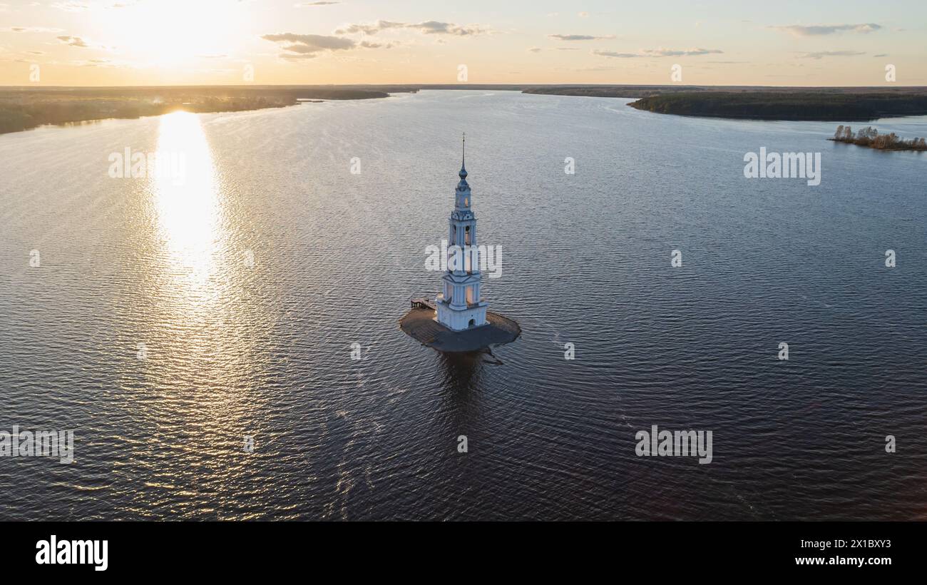 Aerial view church bell tower hi-res stock photography and images - Alamy