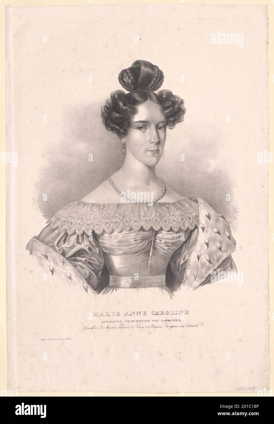 Maria Anna, princess of Savoyen-Sardinien, - 19830422 PD144416 - Rechteinfo: Rights Managed (RM) Stock Photo