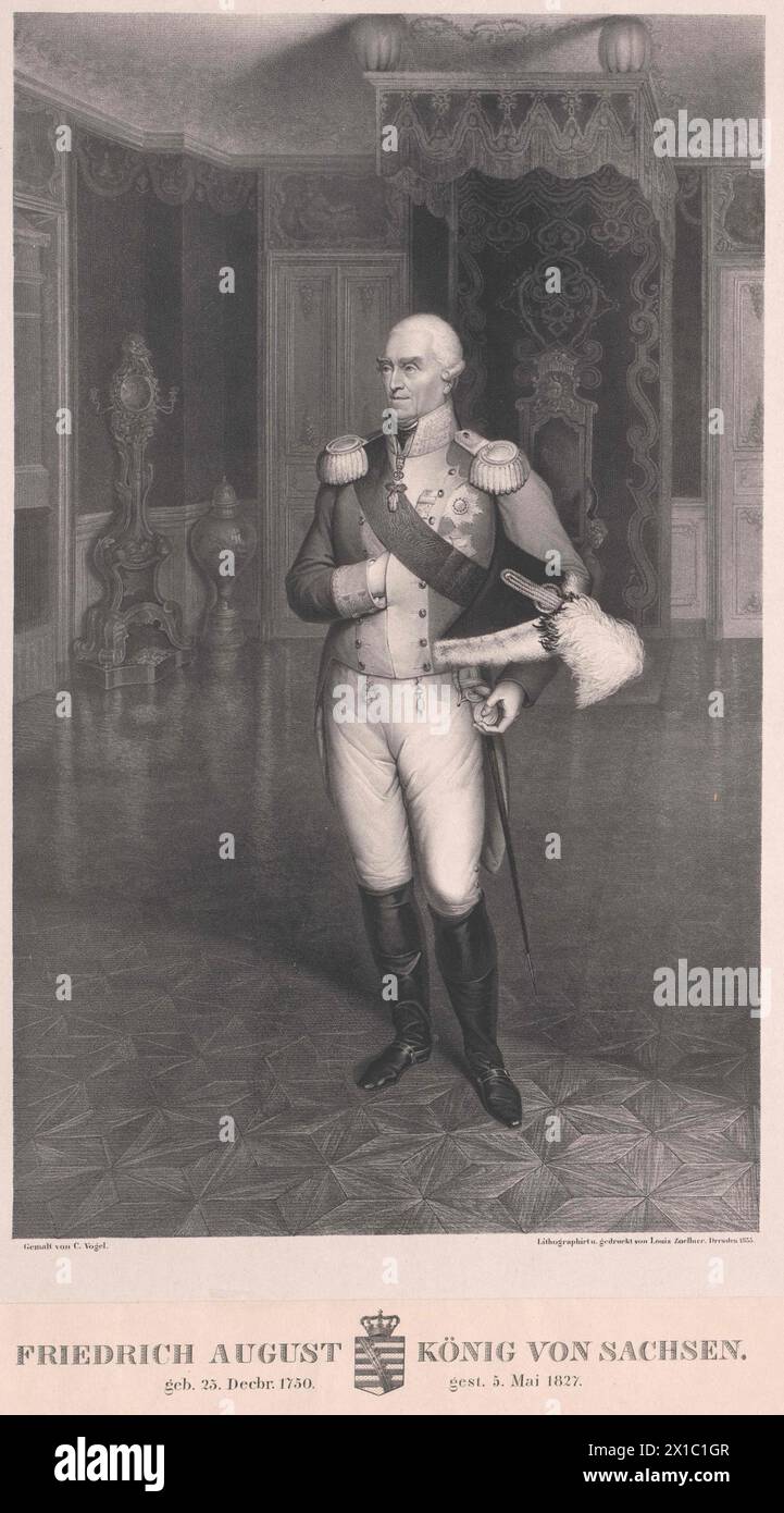 Frederick August I, King of Saxony, - 19830422 PD14675 - Rechteinfo: Rights Managed (RM) Stock Photo