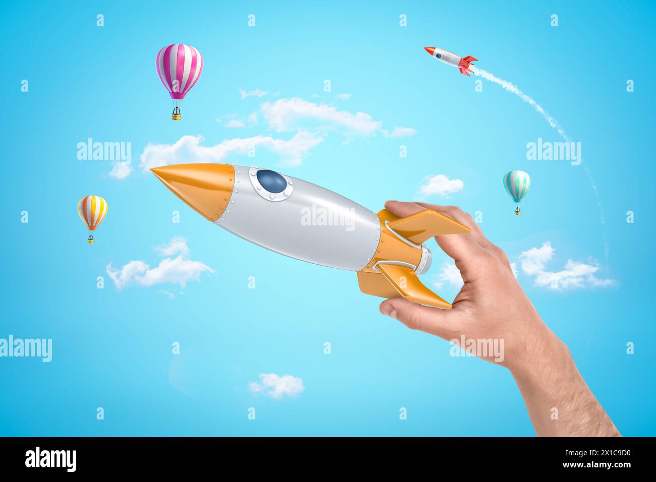 Silver rockets hi-res stock photography and images - Alamy