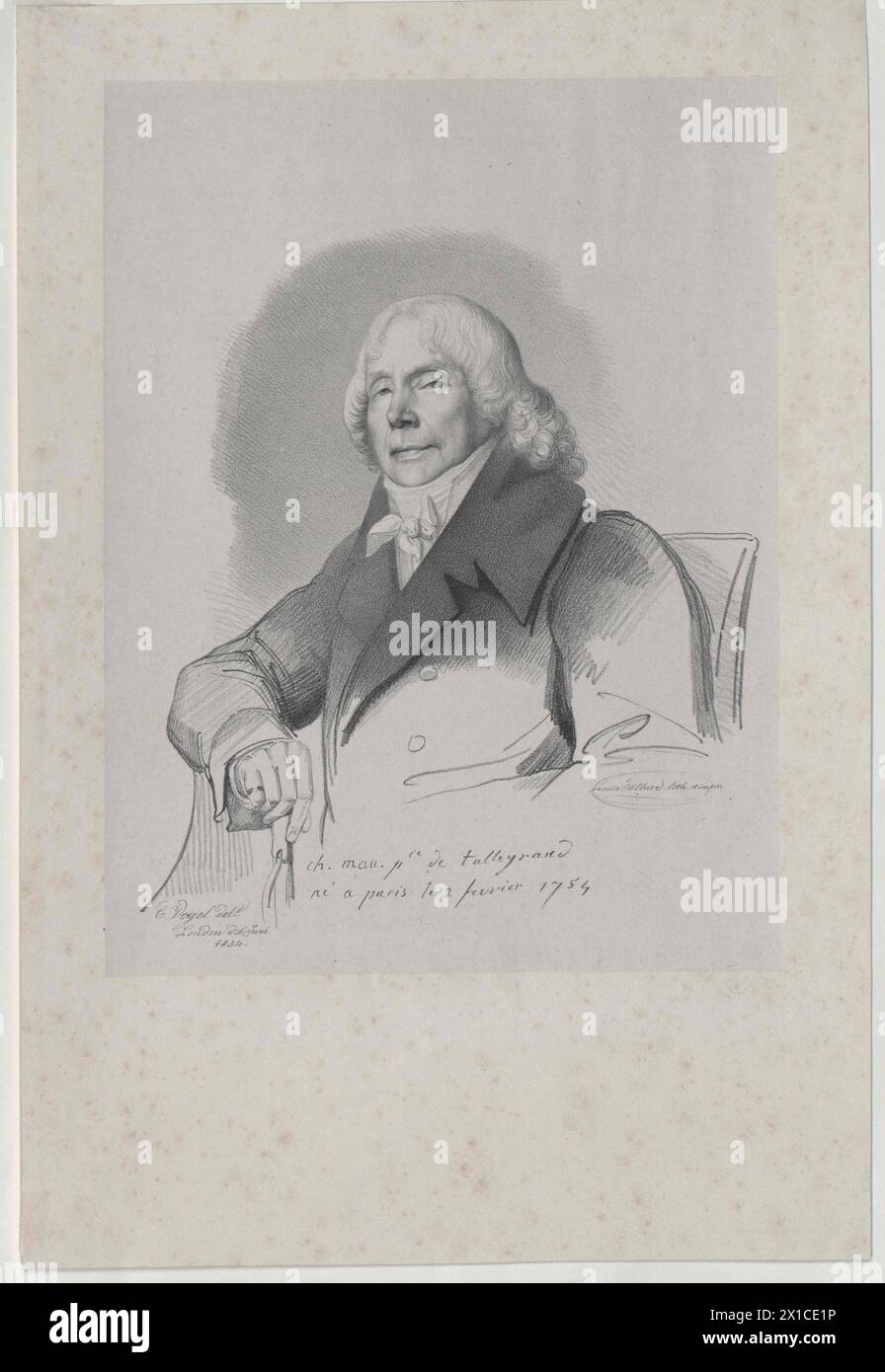 Talleyrand-Perigord, Charles Maurice duke, lithograph by Ludwig Zoellner, - 19830422 PD97419 - Rechteinfo: Rights Managed (RM) Stock Photo
