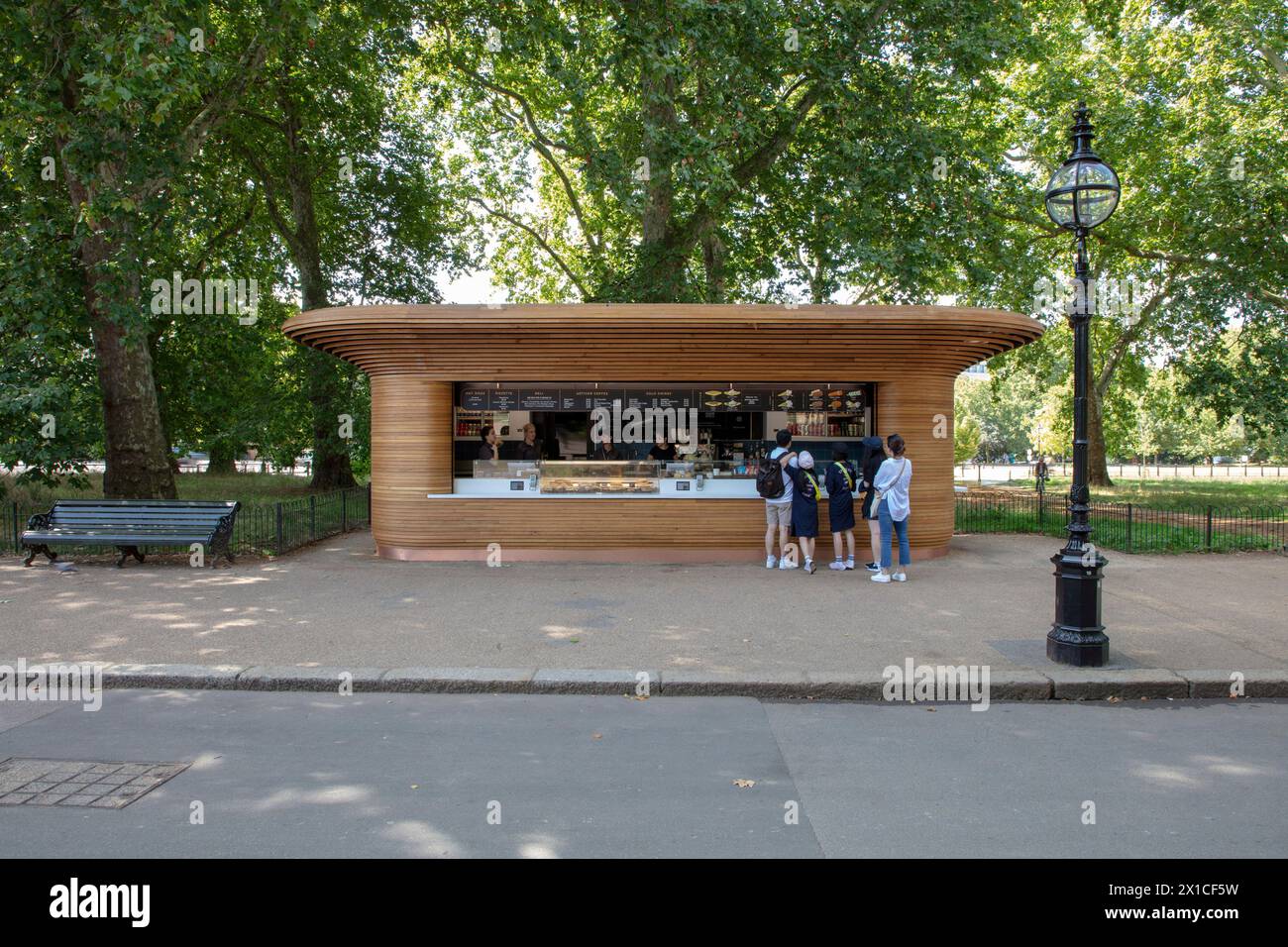 View from across the street. The Serpentine Coffee House, London