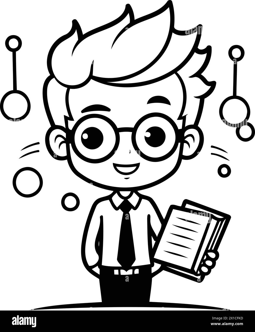 Businessman Cartoon Mascot Character Design Vector Illustration Isolated Stock Vector