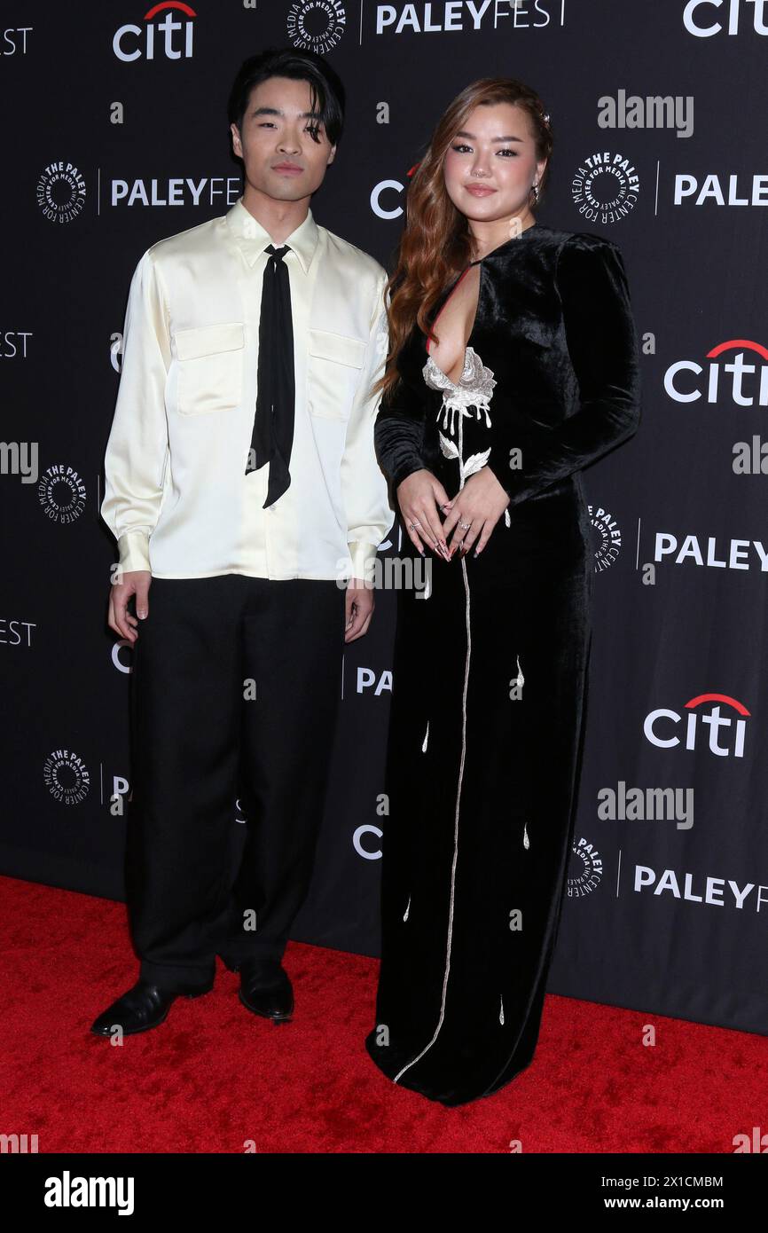 LOS ANGELES APR 14 Dallas James Liu, Elizabeth Yu at PaleyFEST 2024