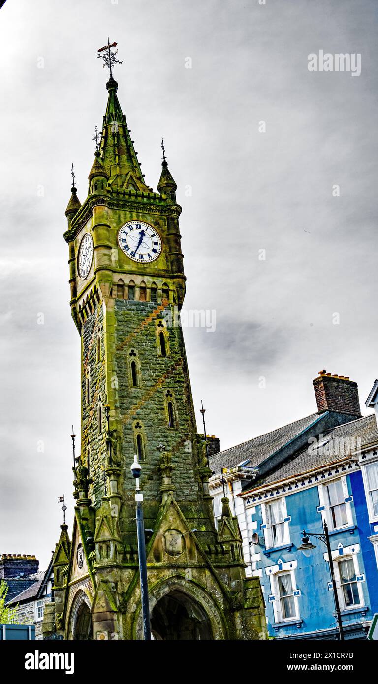 Machynlleth Clock Tower Stock Photo - Alamy