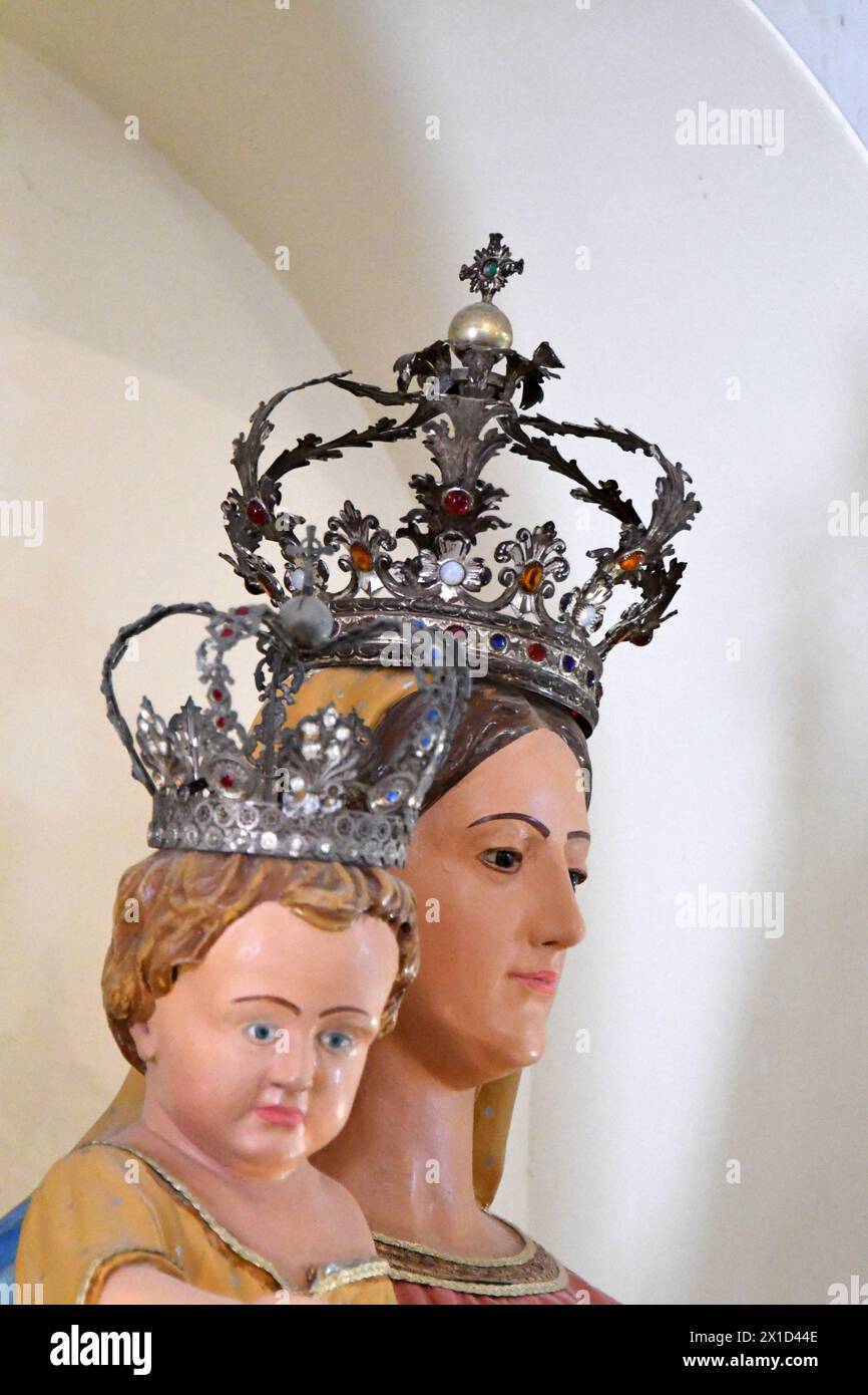 Fiumara Reggio Calabria Italy - Borgo Croce, Church  of Gesù  Bambino,Madonna of the Rosario Stock Photo