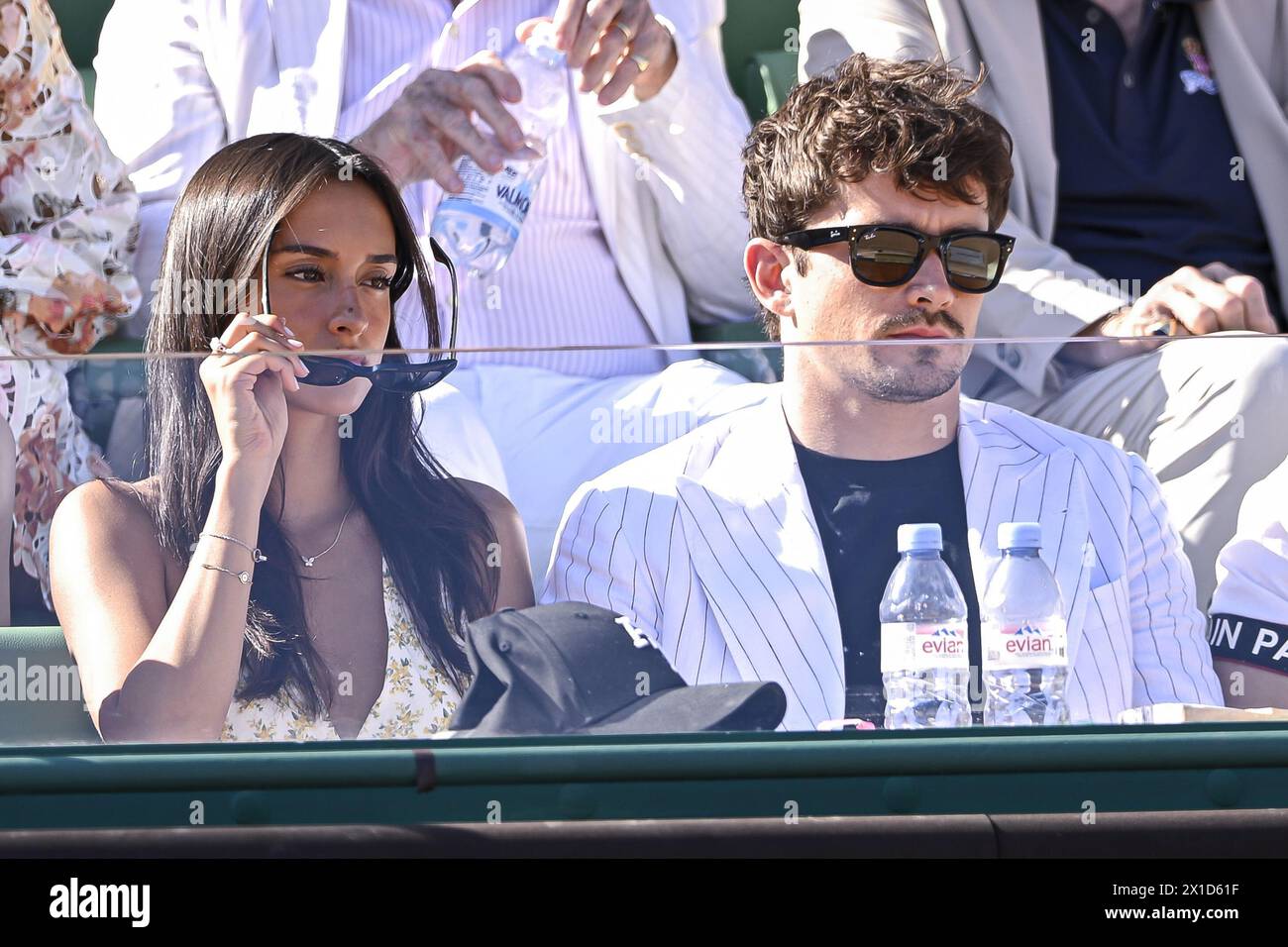 Charles Leclerc And His Girlfriend Alexandra Saint Mleux During The Charles Leclerc And His Girlfriend Alexandra Saint Mleux During The Rolex Monte Carlo Final Atp Masters 1000 Tennis On April 14 2024 At Monte Carlo Country Club In Roquebrune Cap Martin France Near Monaco Photo Victor Joly Dppi 2X1D61F