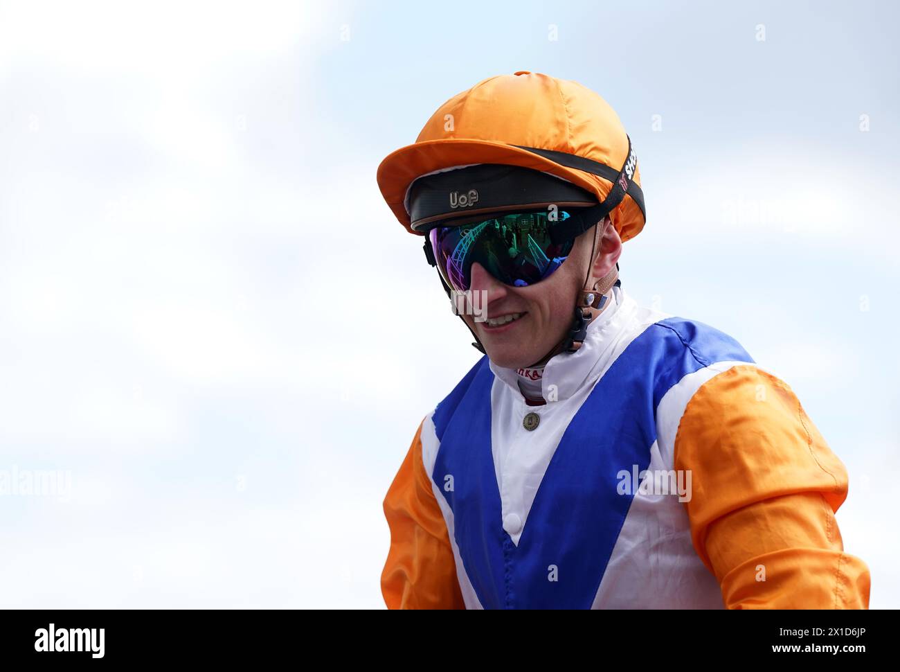 Tom Marquand after winning the bet365 EBF Conditions Stakes with Ten Bob Tony on day one of the bet365 Craven Meeting at Newmarket Racecourse. Picture date: Tuesday April 16, 2024. Stock Photo