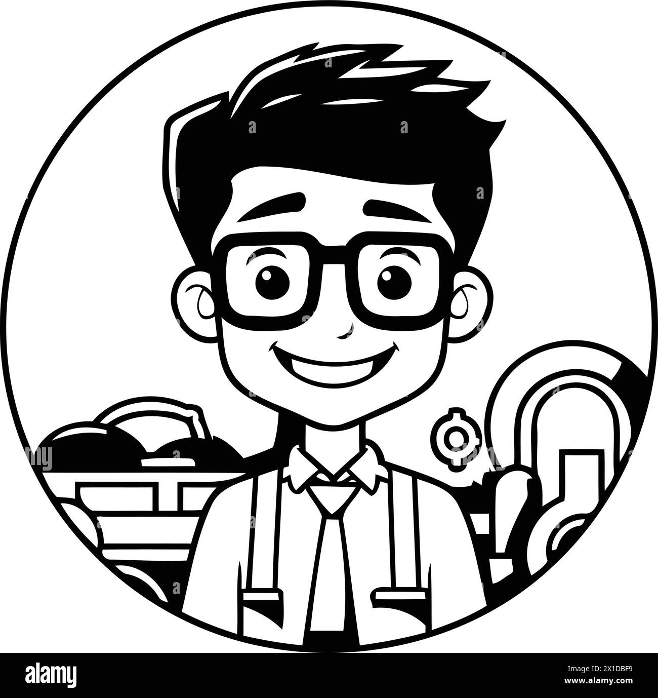 Geeky man Stock Vector Images - Alamy