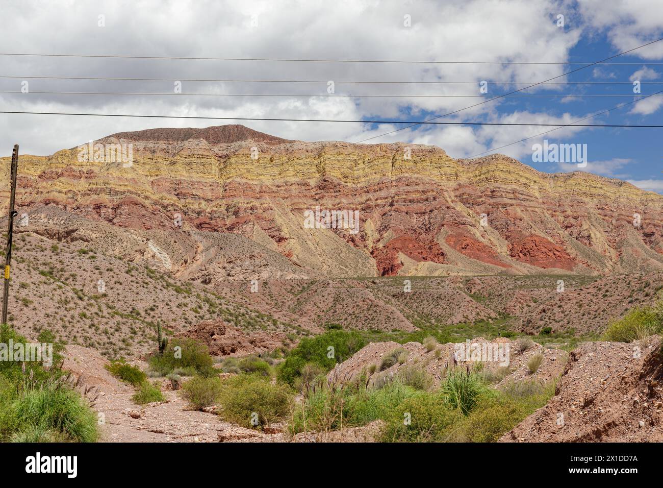 Colorful hills in Yacoraite, Jujuy province, Argentina. Stock Photo