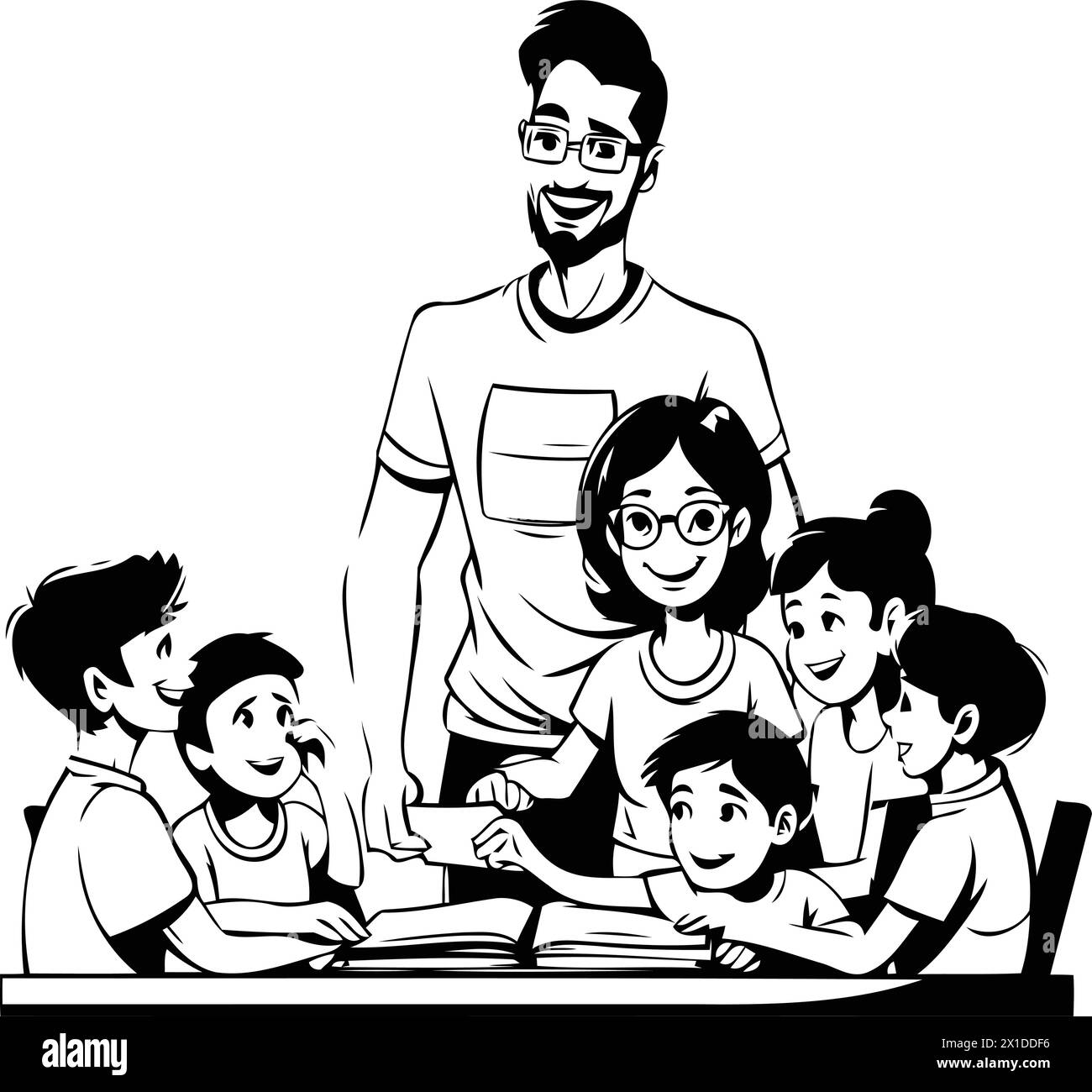 Classmate vector vectors Cut Out Stock Images & Pictures - Alamy