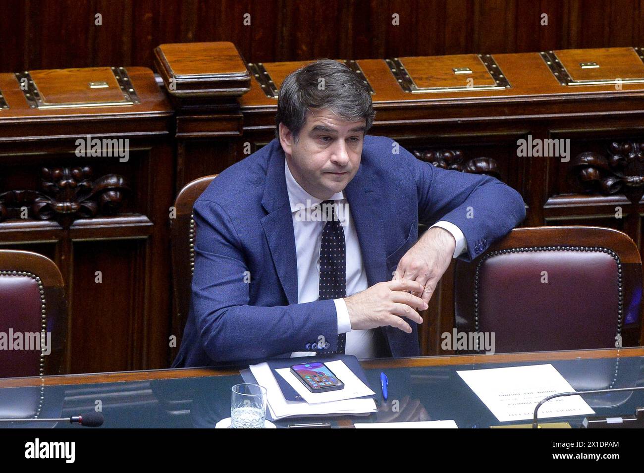 Italy, Rome, April 16, 2024 : Chamber of Deputies, the debate and vote ...