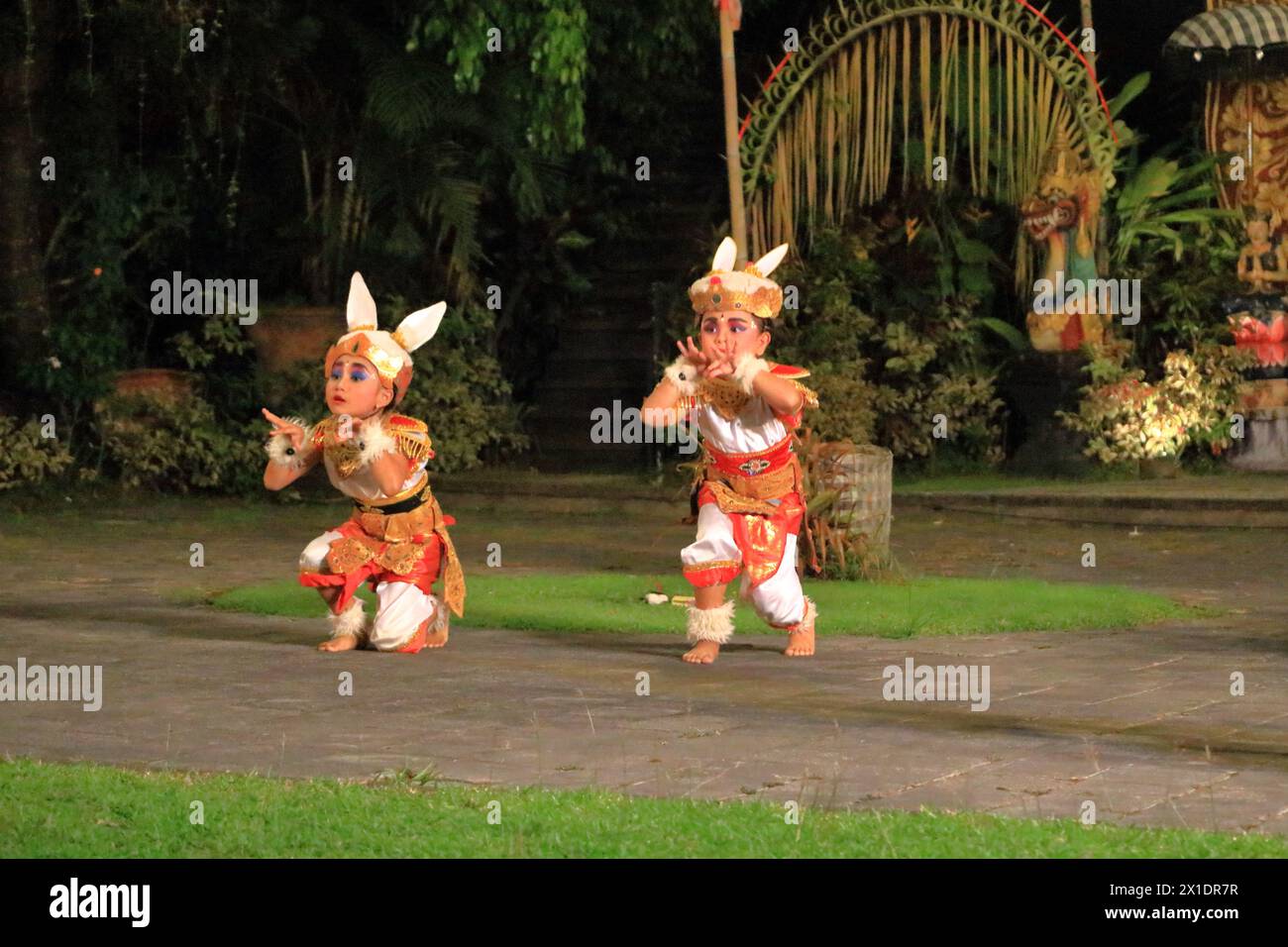Ubud, Bali in Indonesia - January 31 2024: young dancers perform the ...