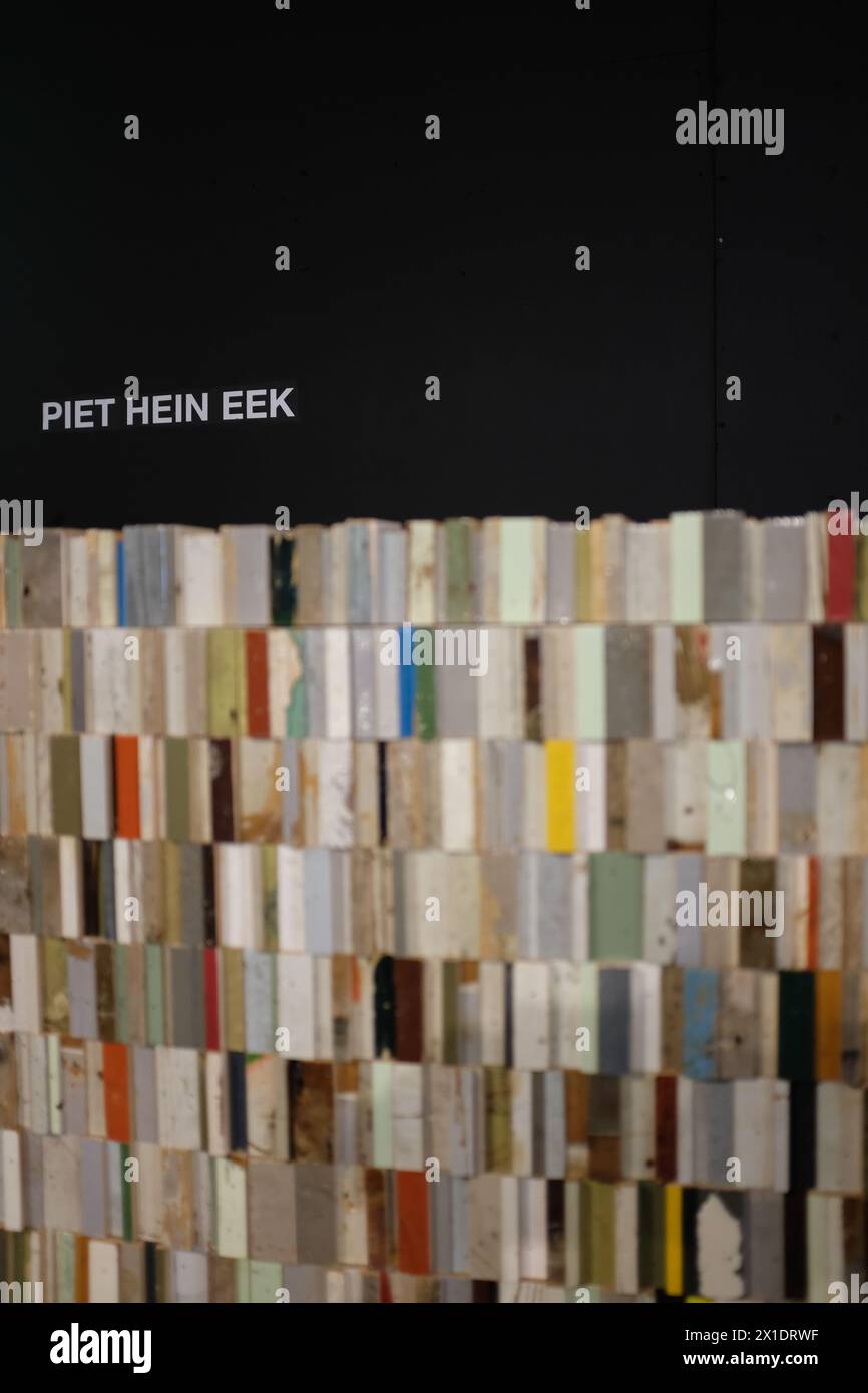 Works of Piet Hein Eek, Holland designer, at the Rossana Orlandi Gallery, one of the top locations of Milan's Design Week Stock Photo