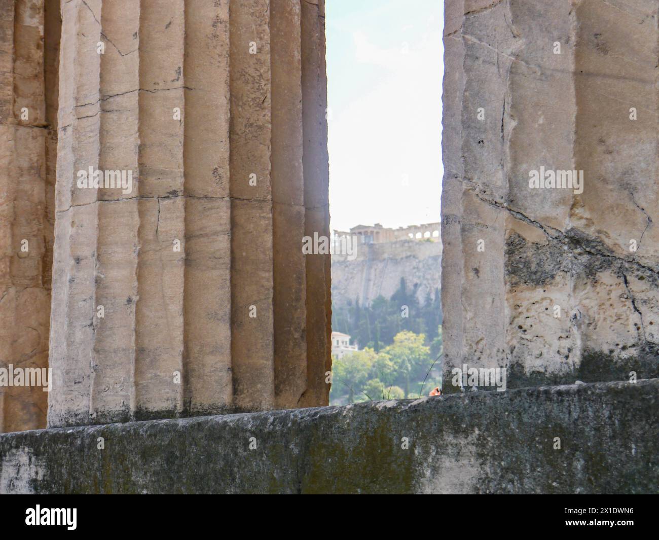 Temple of Hephaestus in the Ancient Agora of Athens, Greece Stock Photo