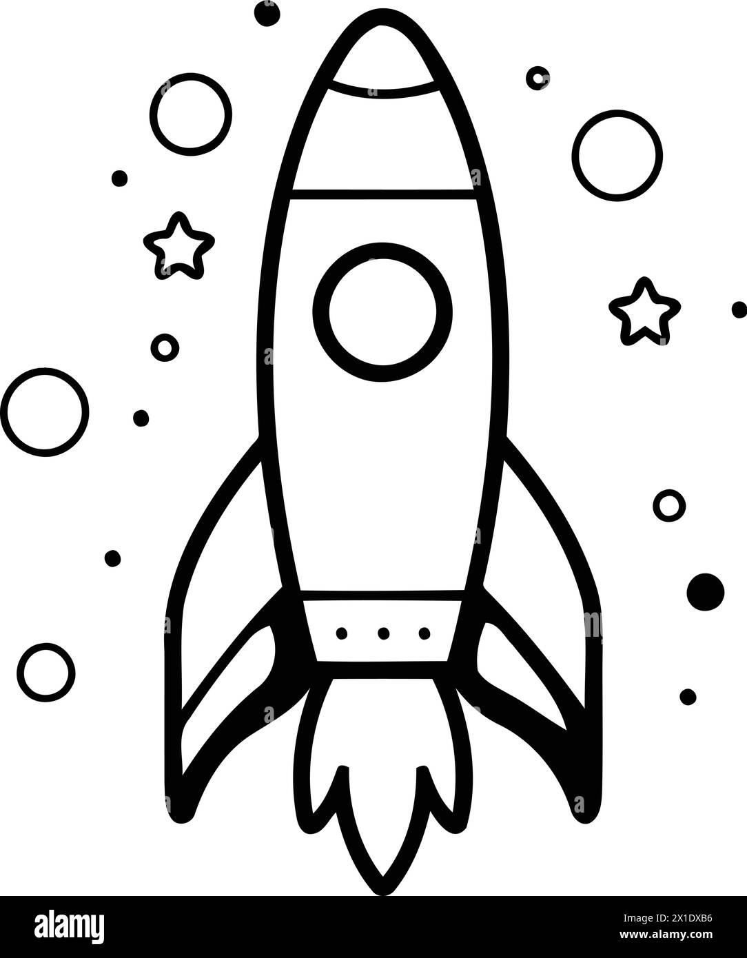Rocket launch line icon. Start up business concept. Vector illustration ...