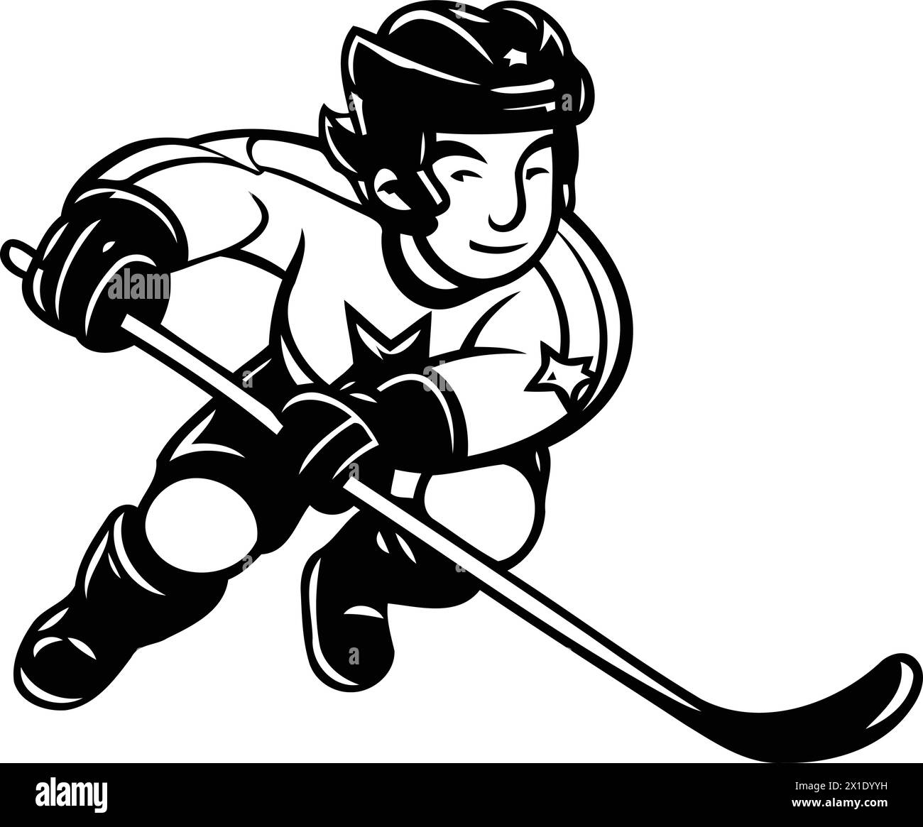 Ice hockey professional hockey player Black and White Stock Photos 