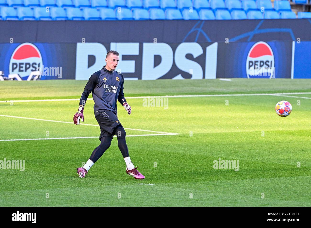 Andriy Lunin of Real Madrid during the Real Madrid Champions League ...