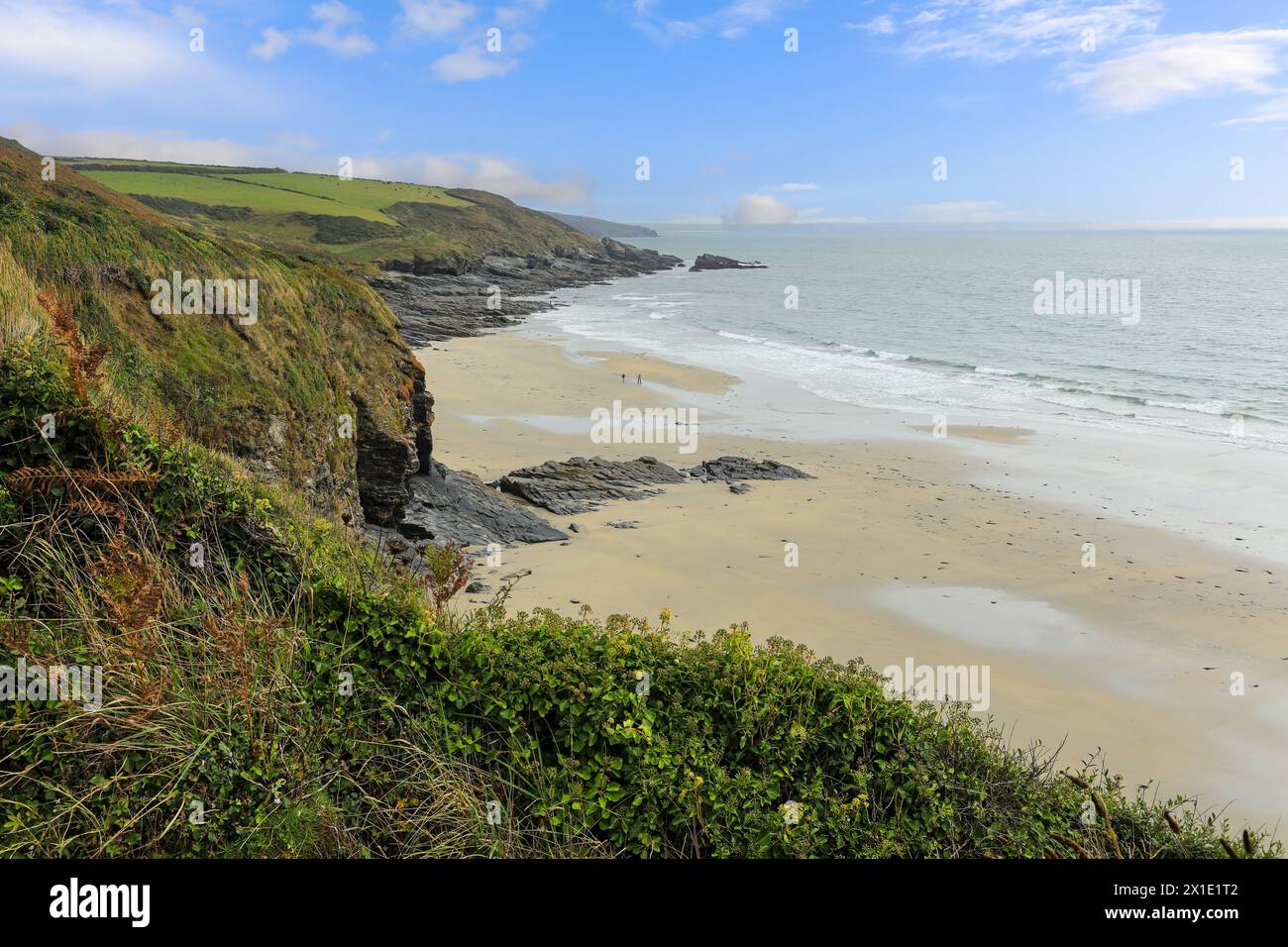Kenneggy Sand or Kenneggy Sands, a remote beach in south west Cornwall, England, UK Stock Photo