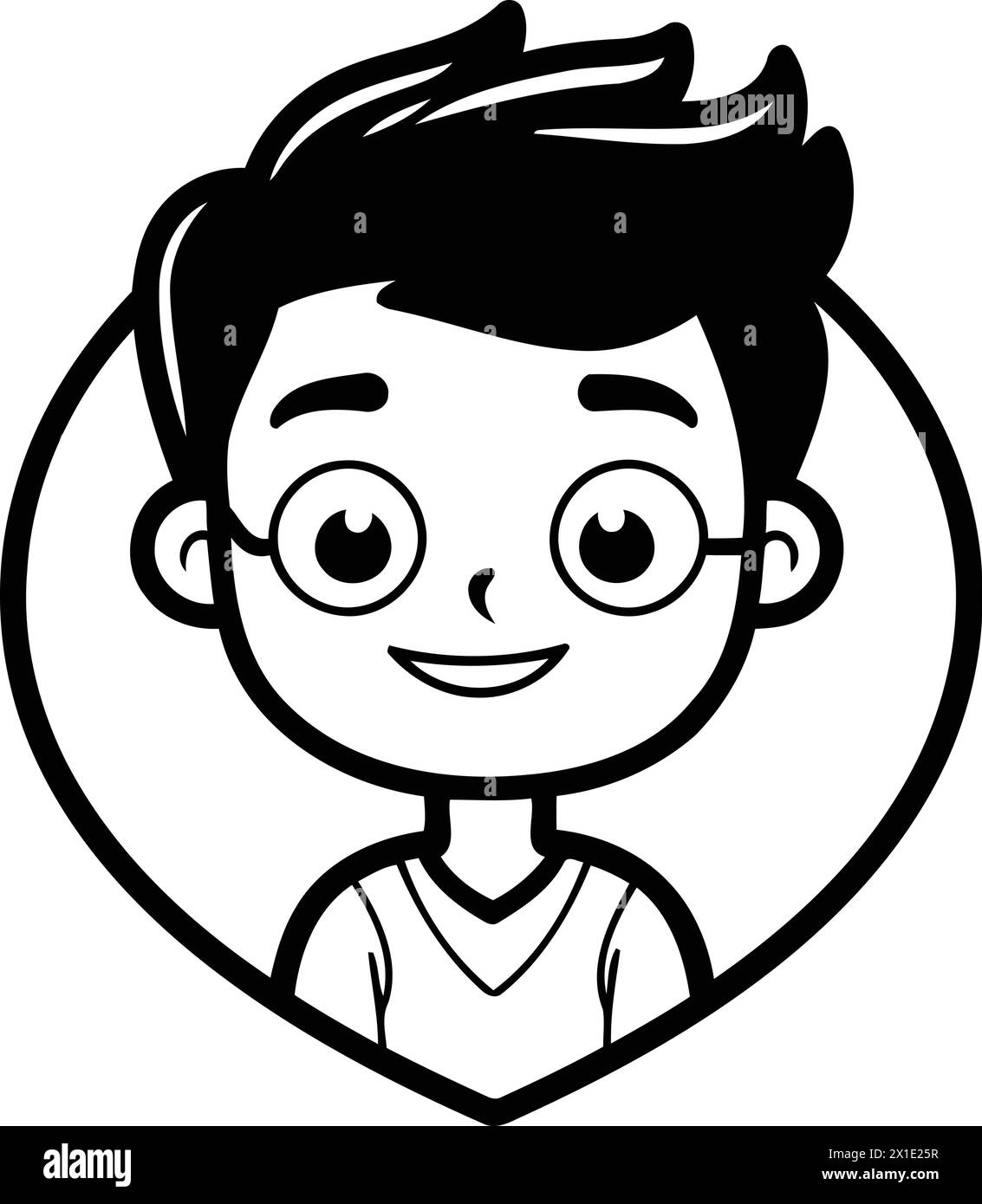 Boy Smiling Face Emoticon - Vector Cartoon Character Illustration Stock ...