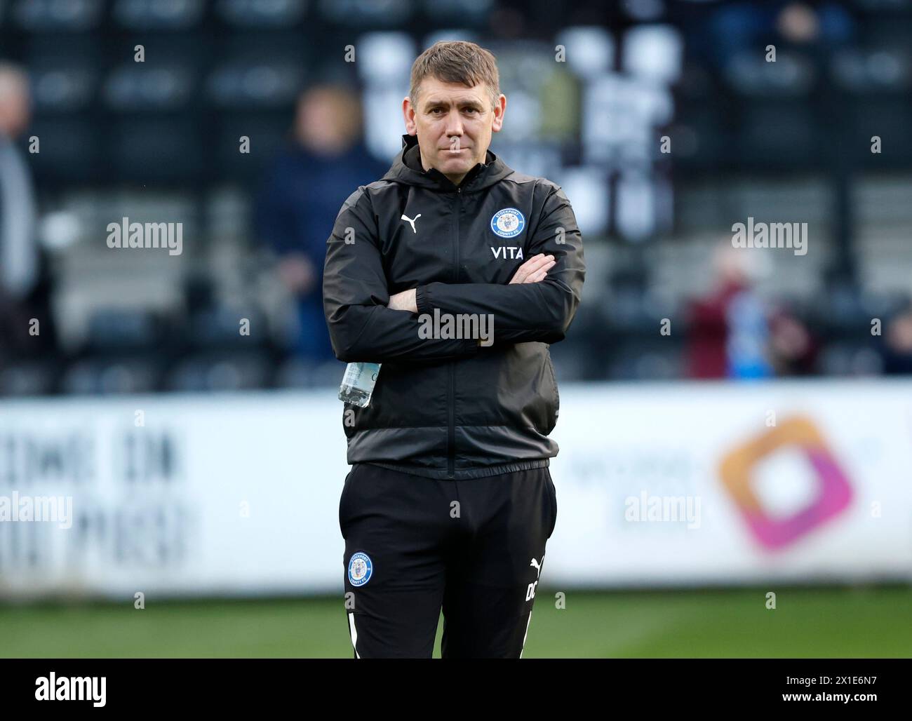 Stockport County manager Dave Challinor ahead of the Sky Bet League Two match at Meadow Lane, Nottingham. Picture date: Tuesday April 16, 2024. Stock Photo