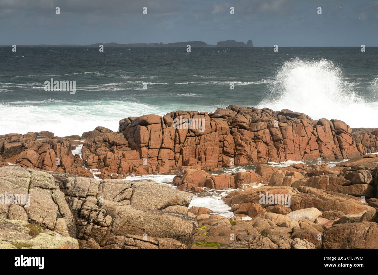 View of Tory island from Inishboffin island on the Wild Atlantic Way in ...