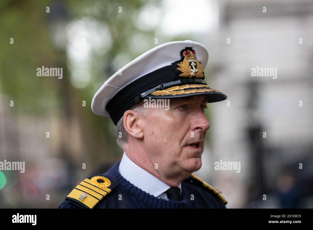 London, UK. 16th Apr, 2024. Ministers and officials in Westminster London UK Chief of the Defence Staff , Admiral Sir Tony Radakin Credit: Ian Davidson/Alamy Live News Stock Photo