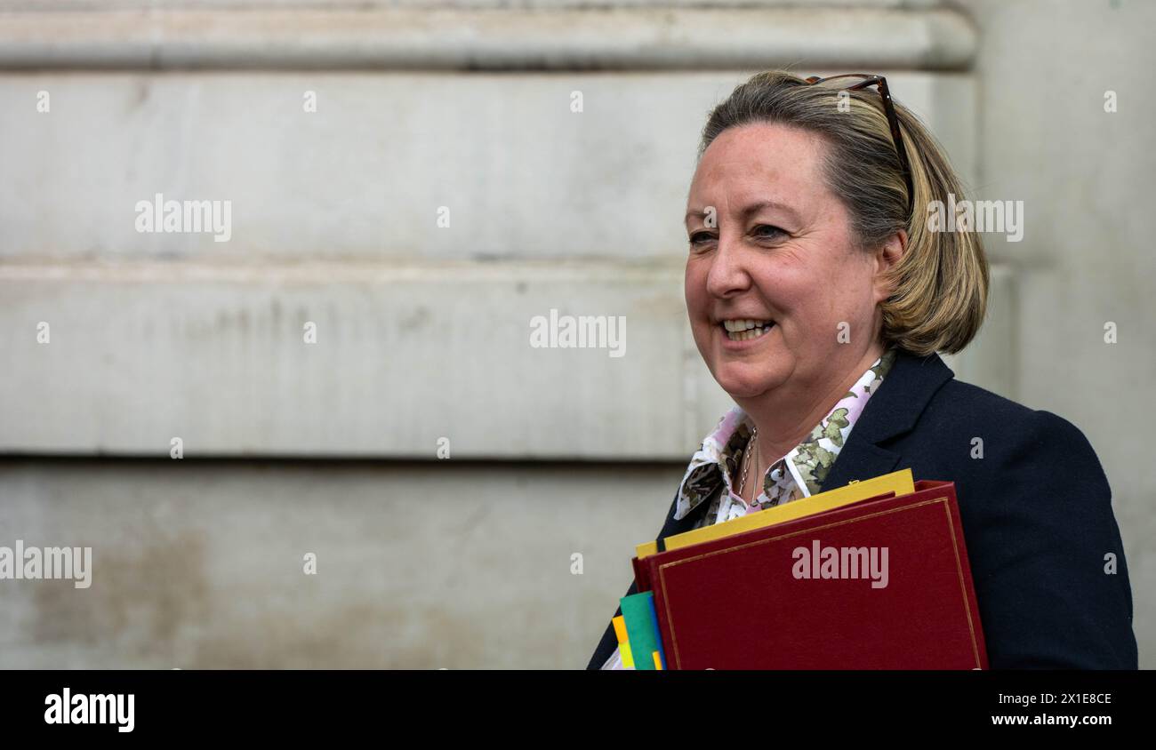 London, UK. 16th Apr, 2024. Ministers and officials in Westminster London UK Anne-Marie Trevelyan Foreign Office Minister, Credit: Ian Davidson/Alamy Live News Stock Photo