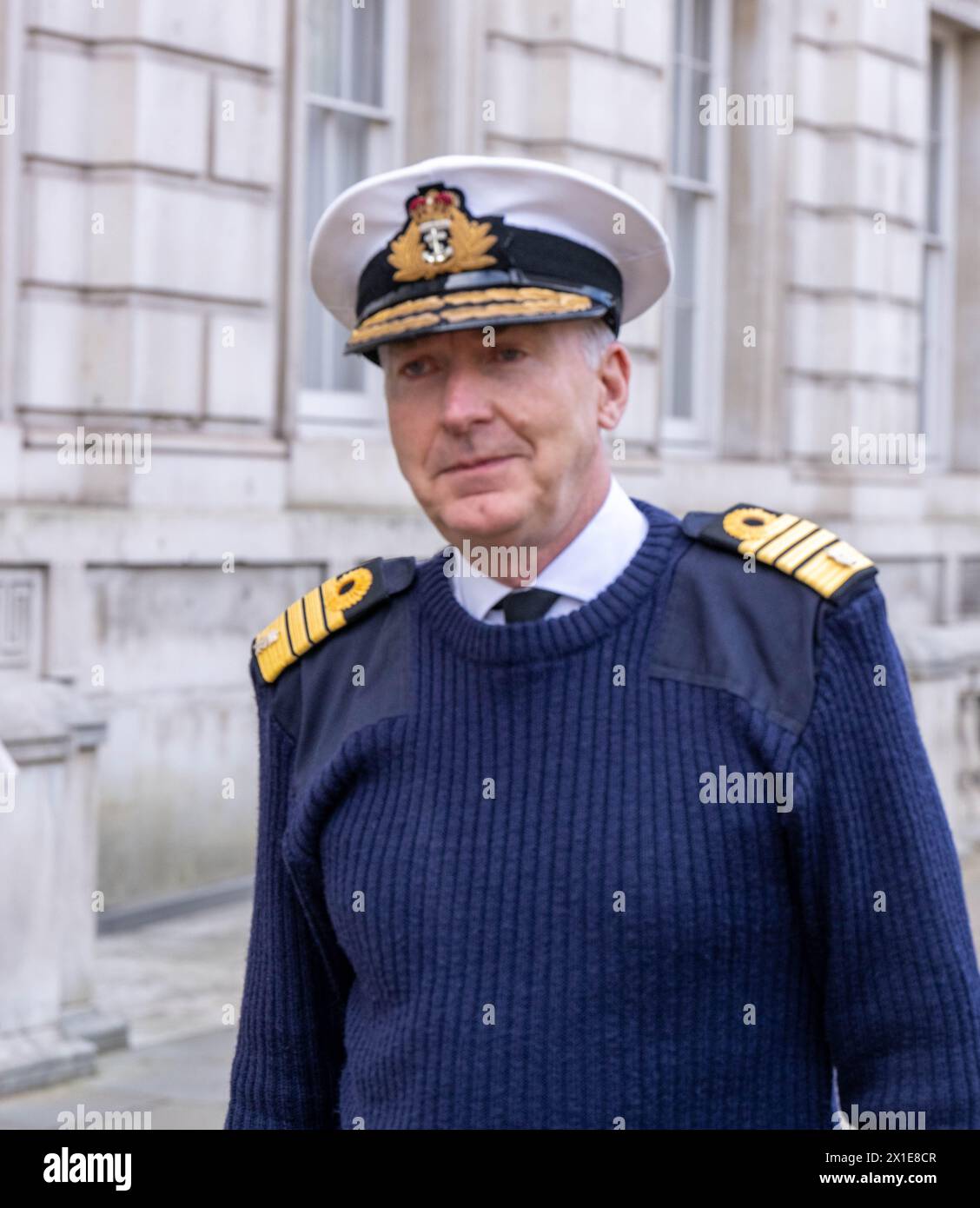 London, UK. 16th Apr, 2024. Ministers and officials in Westminster London UK Chief of the Defence Staff , Admiral Sir Tony Radakin Credit: Ian Davidson/Alamy Live News Stock Photo