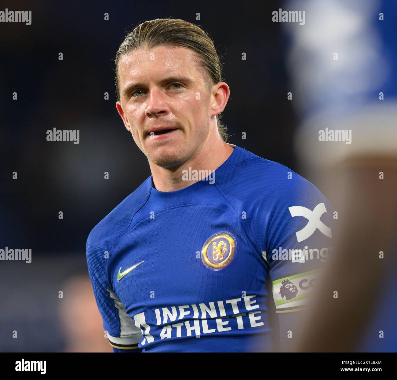London, UK. 15th Apr, 2024  - Chelsea v Everton - Premier League - Stamford Bridge.                                                                            Chelsea's Conor Gallagher in action.                                                 Picture Credit: Mark Pain / Alamy Live News Stock Photo