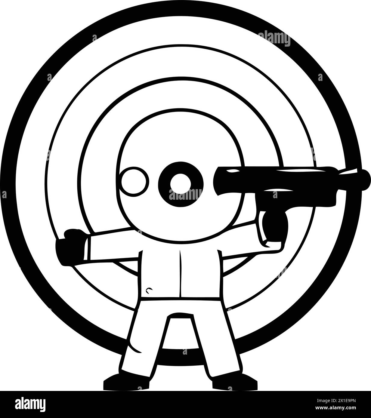 Bullseye shooting target Black and White Stock Photos & Images - Alamy