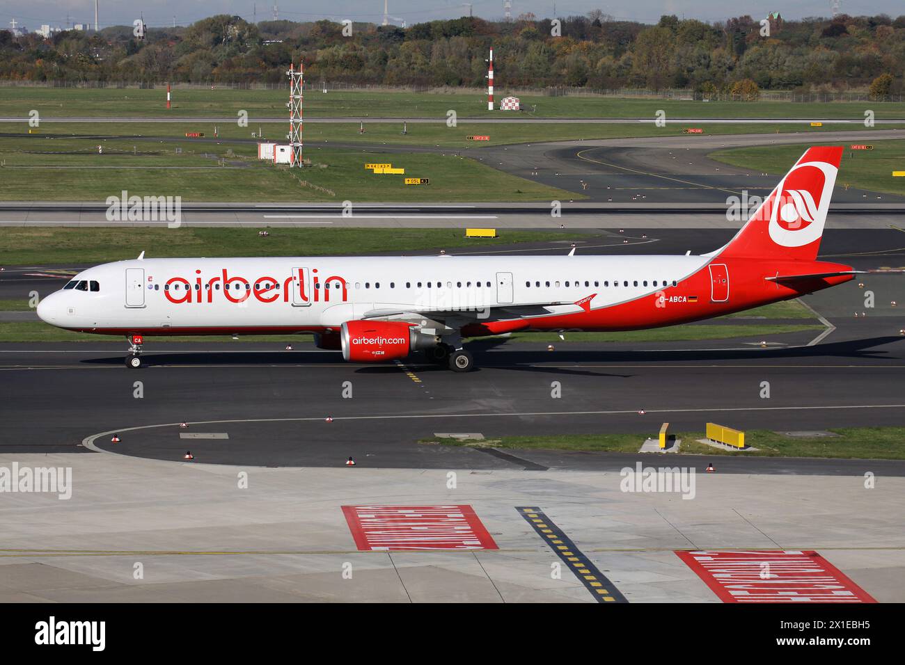 German Air Berlin Airbus A321-200 with registration D-ABCA on