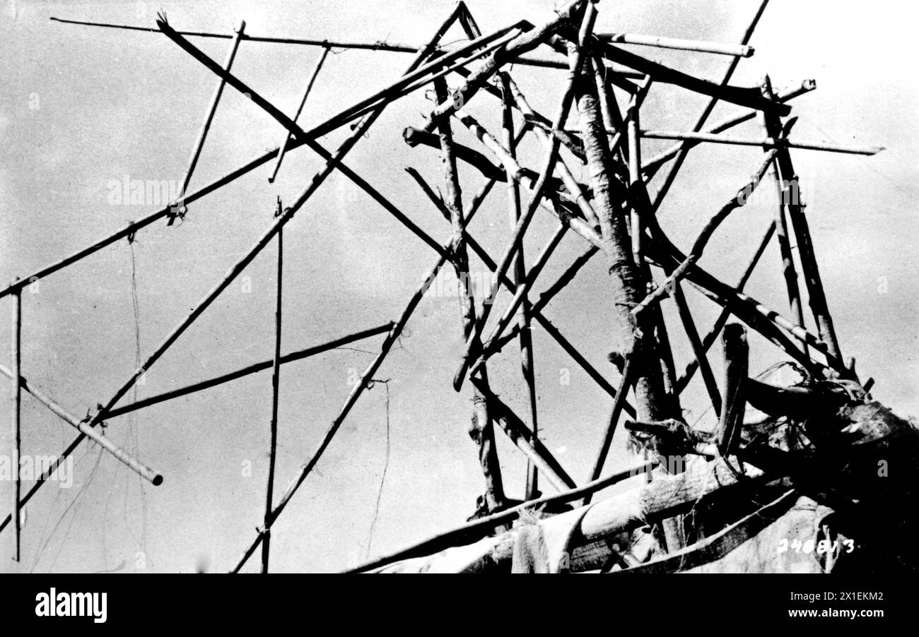 Fake radar in Espiritu Santo, New Hebrides ca. 1943 Stock Photo