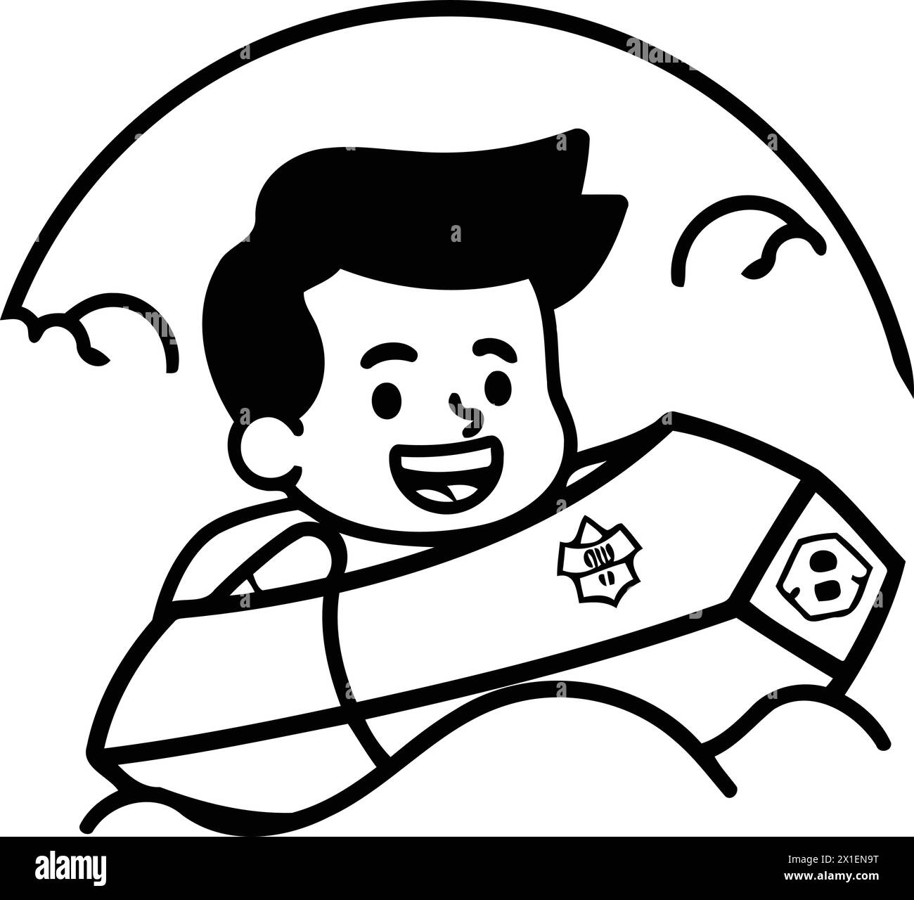 Young boy in inflatable boat Black and White Stock Photos & Images Alamy