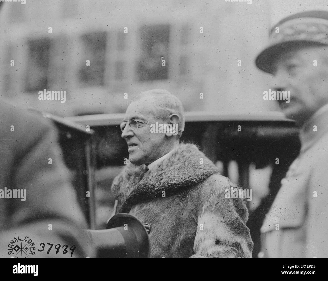 President Woodrow Wilson at Chaumont France ca. 1918 Stock Photo