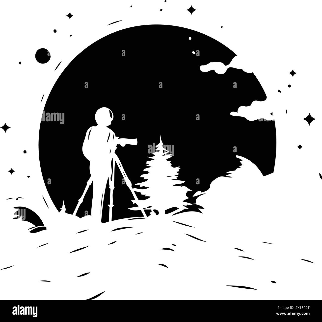 Photographing the moon Stock Vector Images Alamy