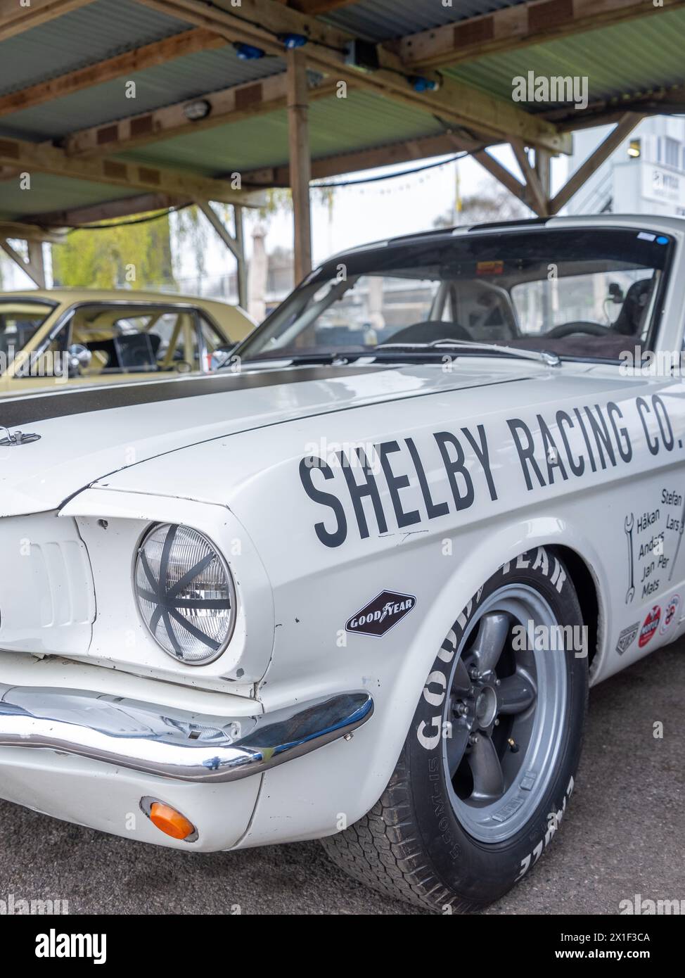 April 2024 - Collection of Ford Mustang race cars in the paddock at the ...