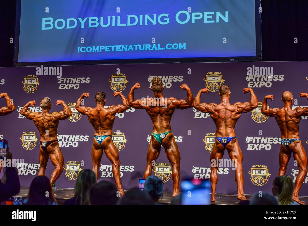 Melbourne, Victoria, Australia. 13th Apr, 2024. Male bodybuilding ...