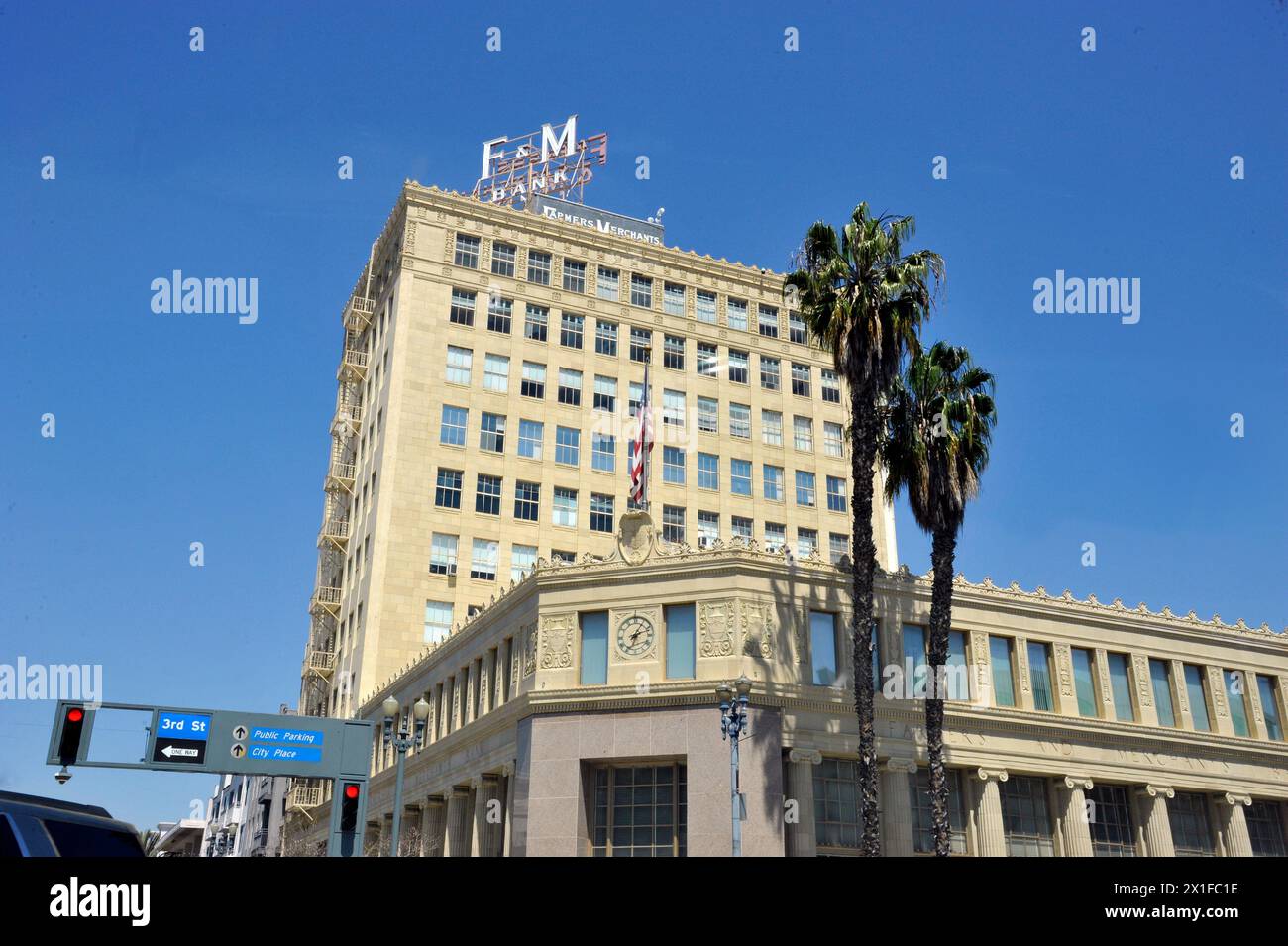 Street scene, historic, architecture, downtown, Long Beach, California, USA Stock Photo