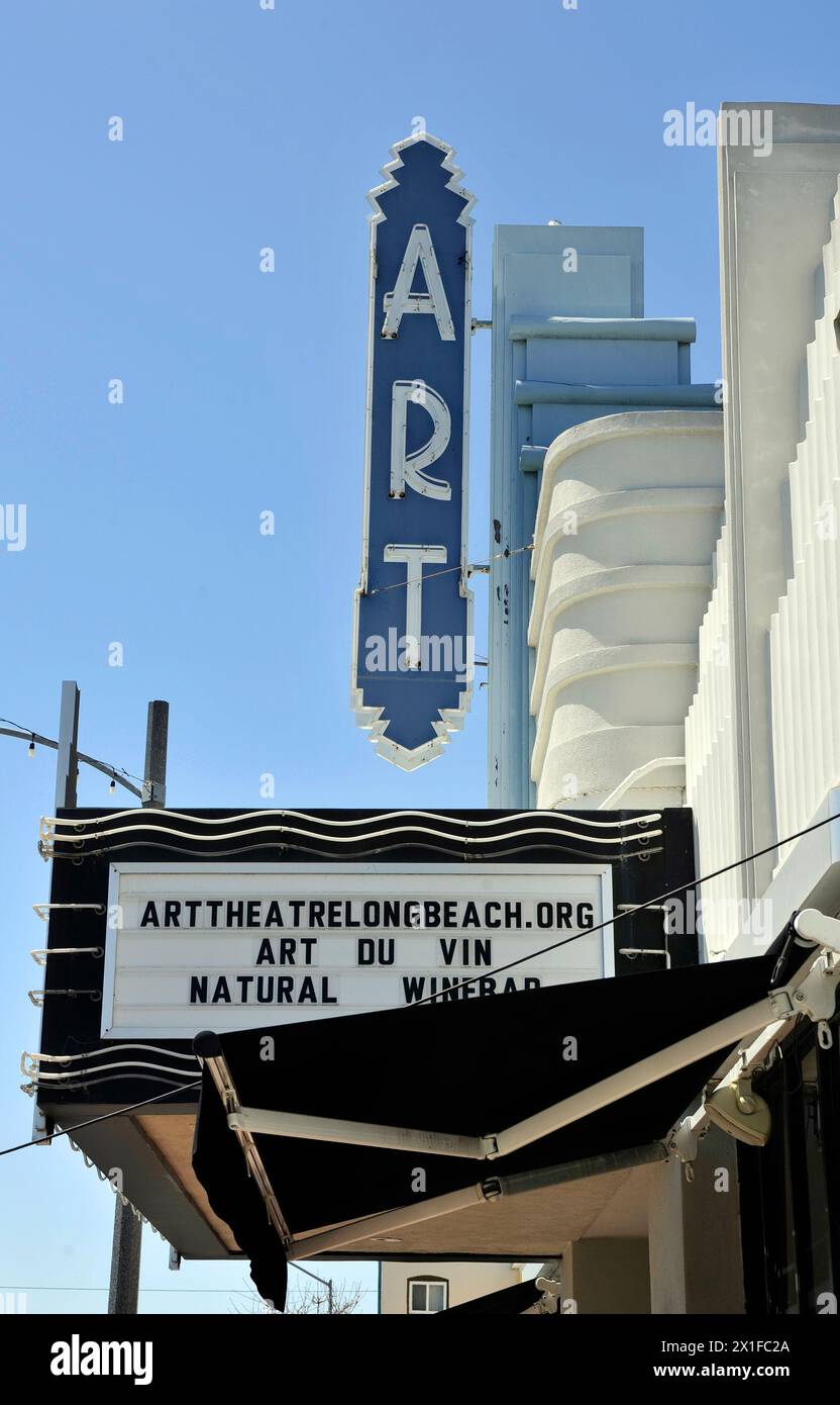 The Art Theater on 4th Street in Long Beach, California, USA Stock Photo